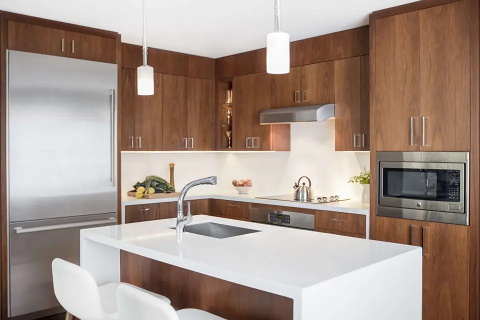 Modern kitchen by home interior firm