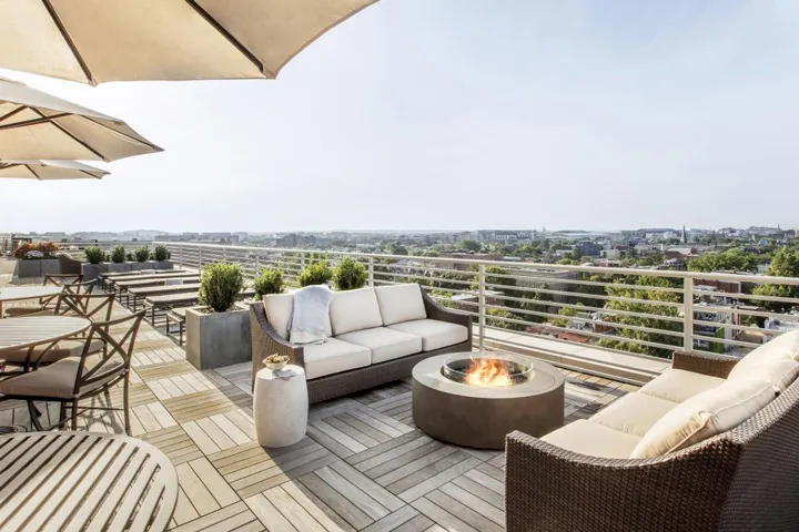 apartment design , interior decorator in DC , amenity space , outdoor terrace design